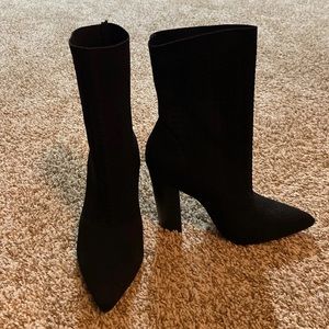 Black sock booties